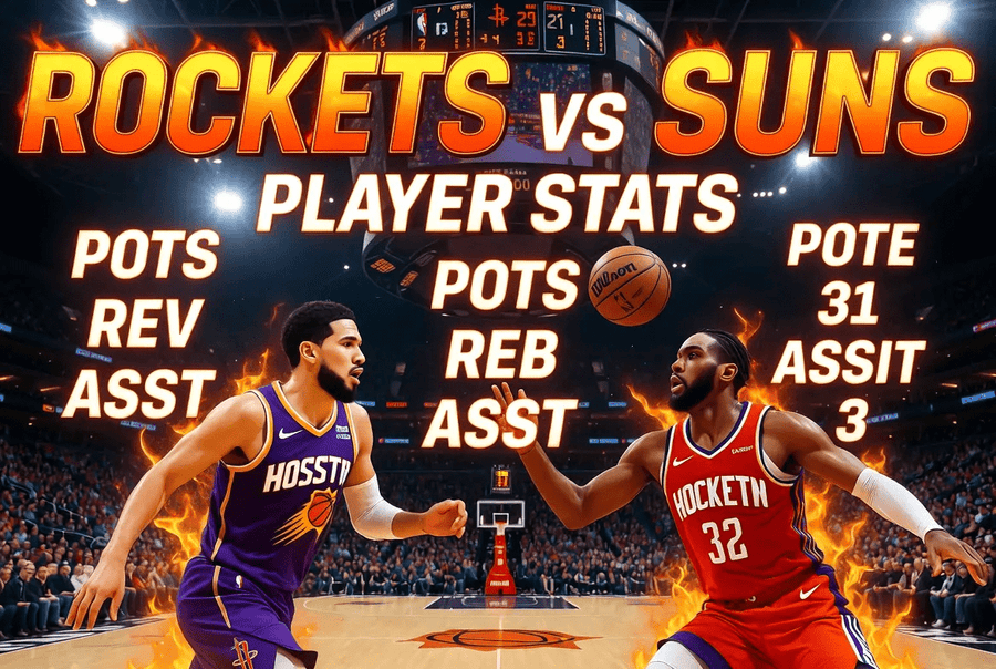 Houston Rockets vs Phoenix Suns Match Player Stats