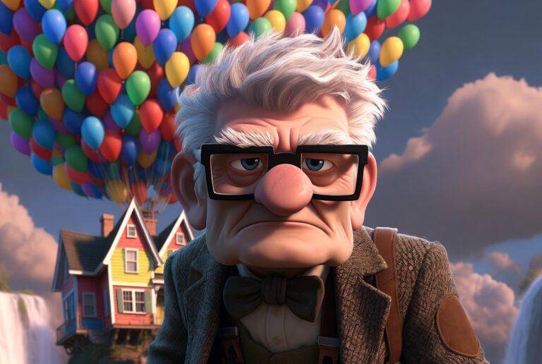 Grouchy Homeowner in Pixar's Up