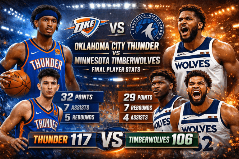 Oklahoma City Thunder vs Minnesota Timberwolves Match Player Stats