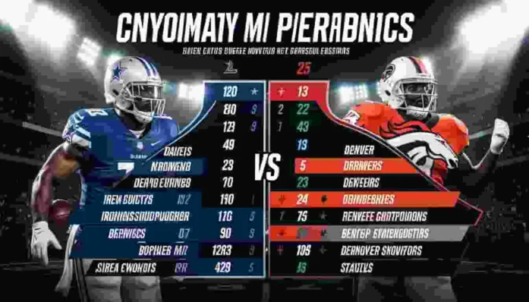 Dallas Cowboys vs Denver Broncos Match Player Stats